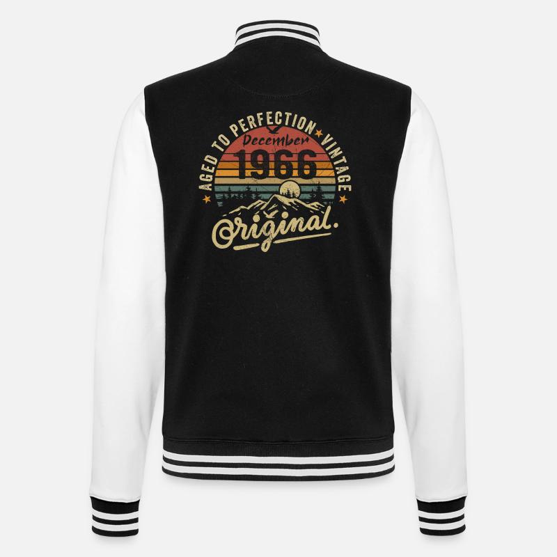 Legenden wurden im Dezember 1966 - College-Sweatjacke - Schwarz/Weiß
