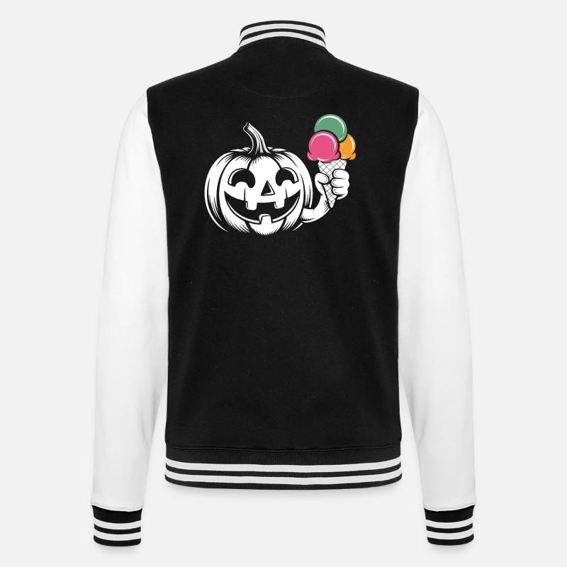 Kürbis Eiszauber Halloween - College Sweat Jacket - black/white