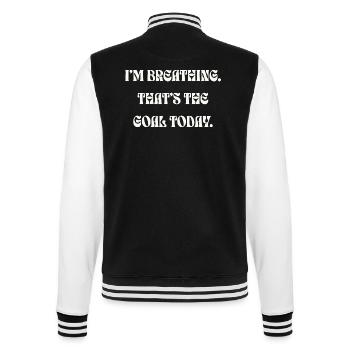 Je respire, c’est l’objectif aujourd’hui - Veste Teddy - noir/blanc - Dos - Marisol (170cm)