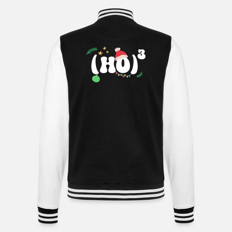 (HO)3 - Hohoho - Christmas Math - College Sweat Jacket - black/white