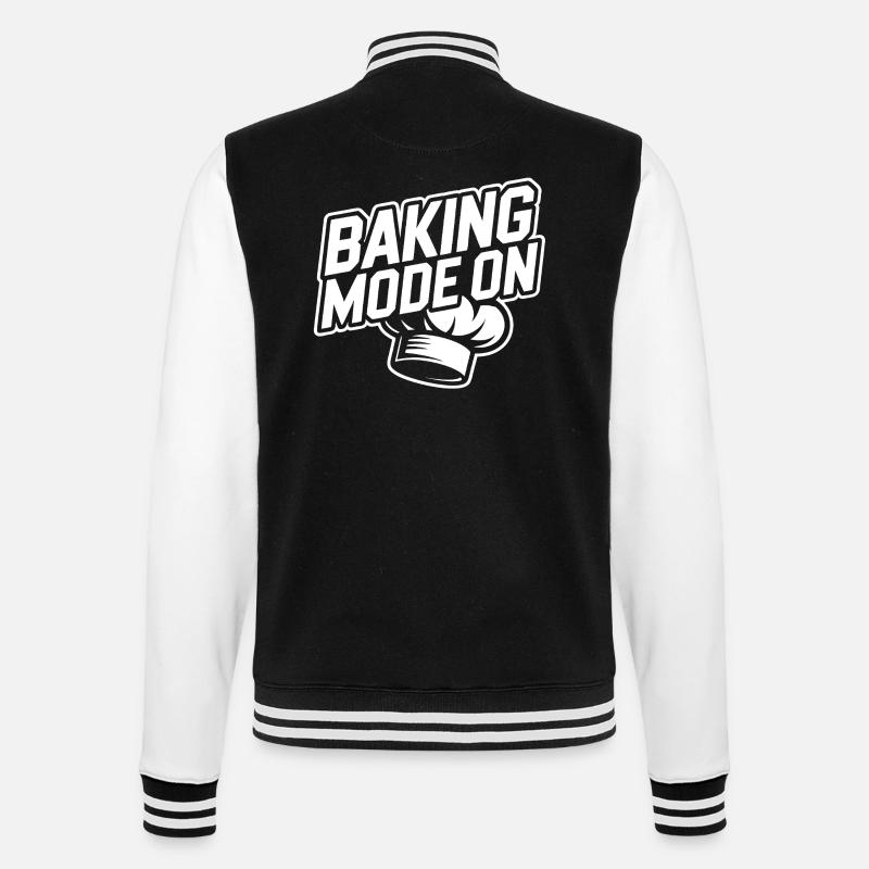 Baking Mode Active – Baker Style - College Sweat Jacket - black/white