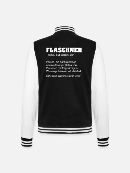 Flaschner lustige Definition - College-Sweatjacke - Schwarz/Weiß