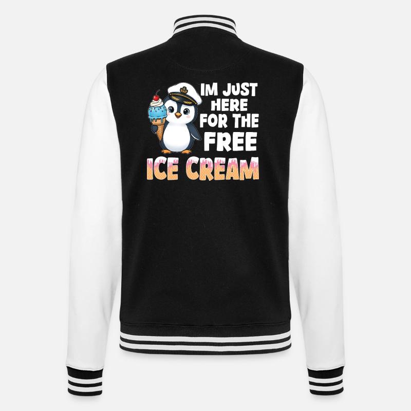 Penguin Captain Tee - College Sweat Jacket - black/white