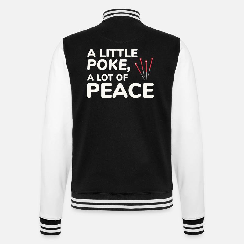 Licensed TCM Practitioner Expert Calming - College Sweat Jacket - black/white