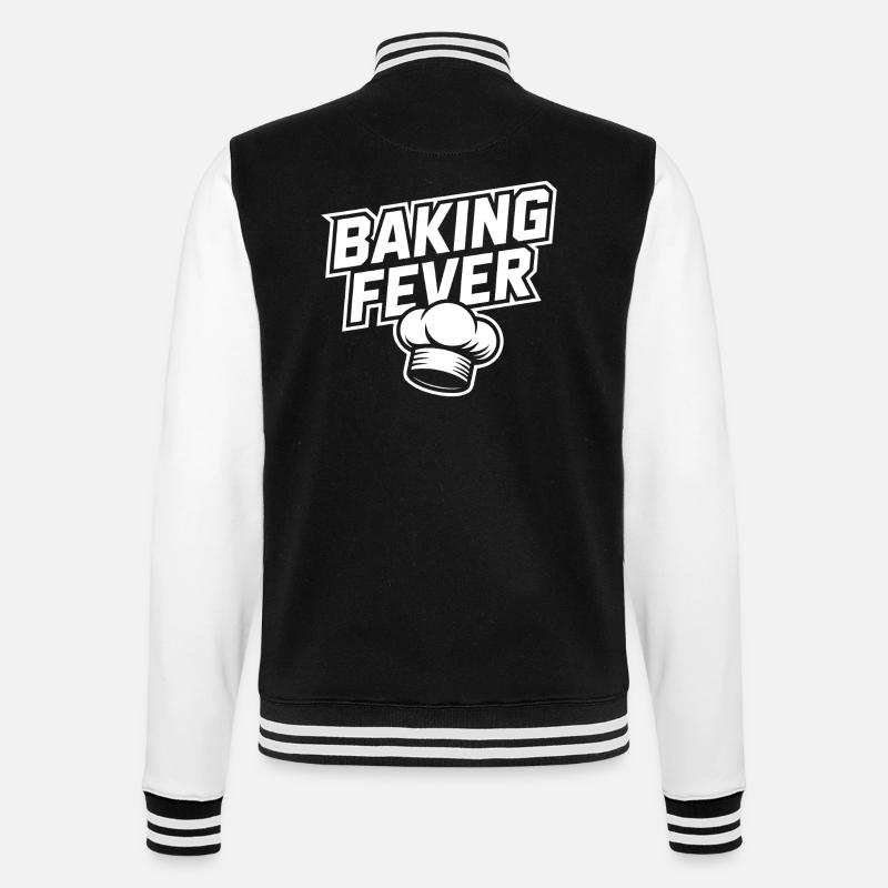 Baking Fever: Chef's Hat Design - College Sweat Jacket - black/white