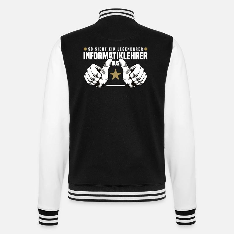 Computer Science Teacher - College Sweat Jacket - black/white