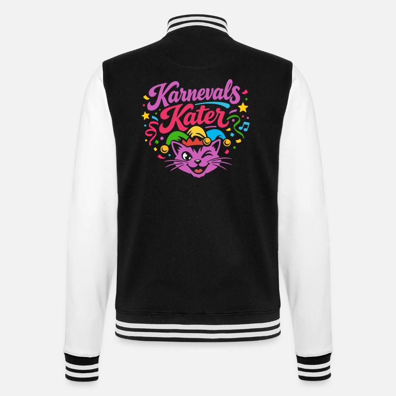 Costume de carnaval de chat - Veste Teddy - noir/blanc