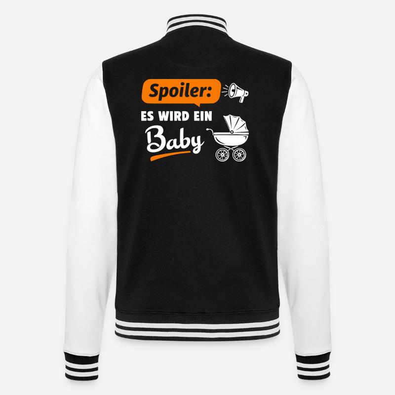 Spoiler : Ça va être un bébé - Veste Teddy - noir/blanc