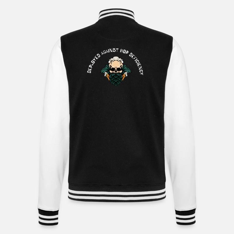 Déployé contre la carence en houblon - Veste Teddy - noir/blanc