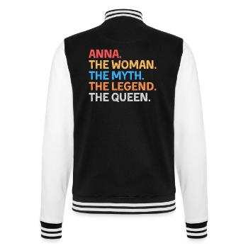 Anna la Femme Le Mythe La Légende La Reine - Veste Teddy - noir/blanc - Dos - Marisol (170cm)