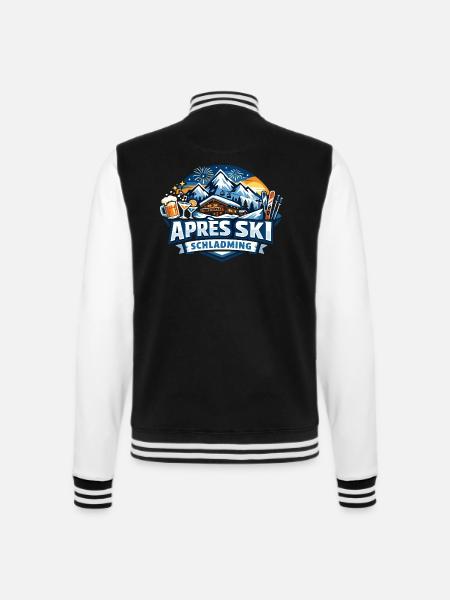 Après Ski Schladming - College-Sweatjacke - Schwarz/Weiß