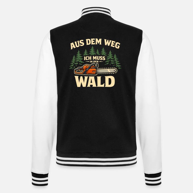Chainsaw Chainsaw Funny Lumberjack Gift - College Sweat Jacket - black/white
