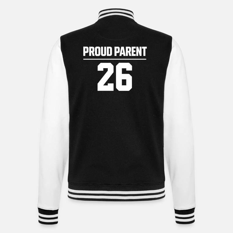 Proud Parent 2026 Eltern Stolz - College-Sweatjacke - Schwarz/Weiß