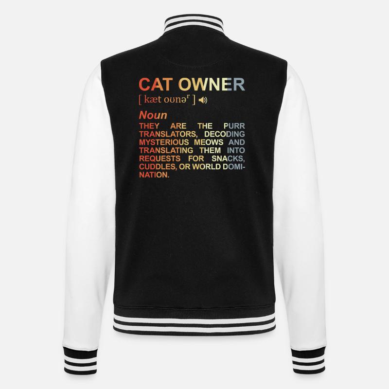 Signification de propriétaire de chat - Veste Teddy - noir/blanc