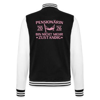 Retraité retraite 2026 Fonctionnaire d’adieu - Veste Teddy - noir/blanc - Dos - Marisol (170cm)