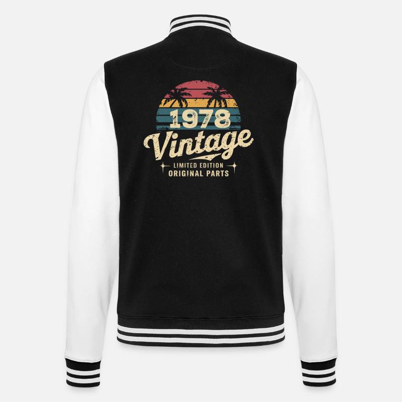 Awesome Since 1978 1978 Birthday Gift - College Sweat Jacket - black/white