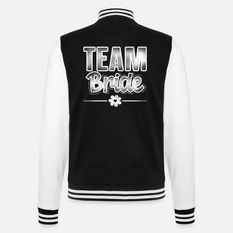 Team Bride - College-Sweatjacke - Schwarz/Weiß