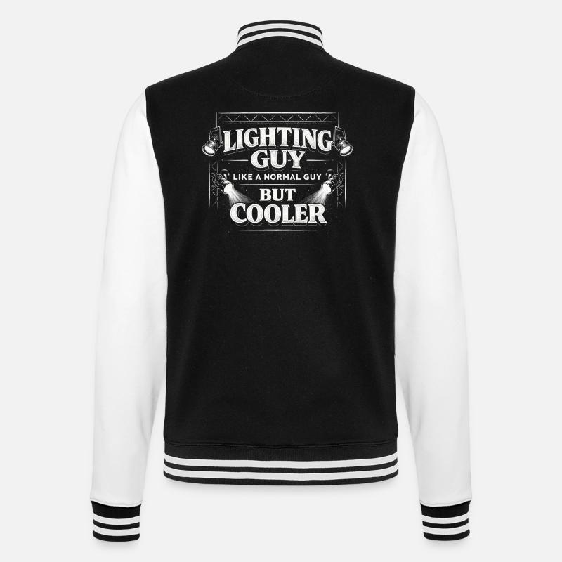 Lichttechniker Beleuchtungstechniker Lighting Guy - College-Sweatjacke - Schwarz/Weiß