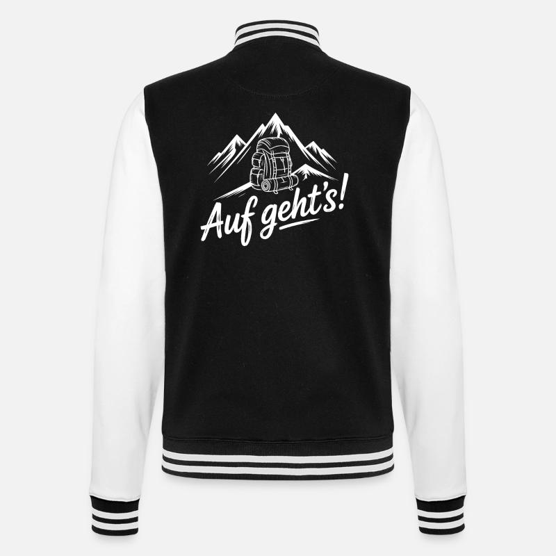 Let's go! Mountain Adventure - College Sweat Jacket - black/white