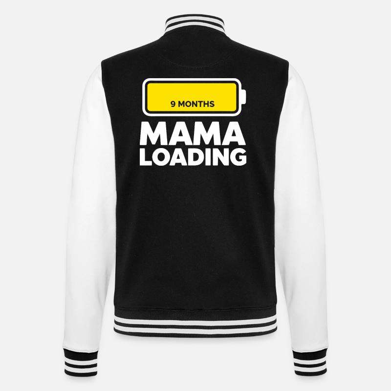 Mama Loading - College-Sweatjacke - Schwarz/Weiß