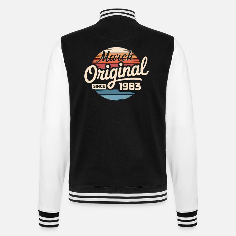 Legendary since march 1983 - College Sweat Jacket - black/white