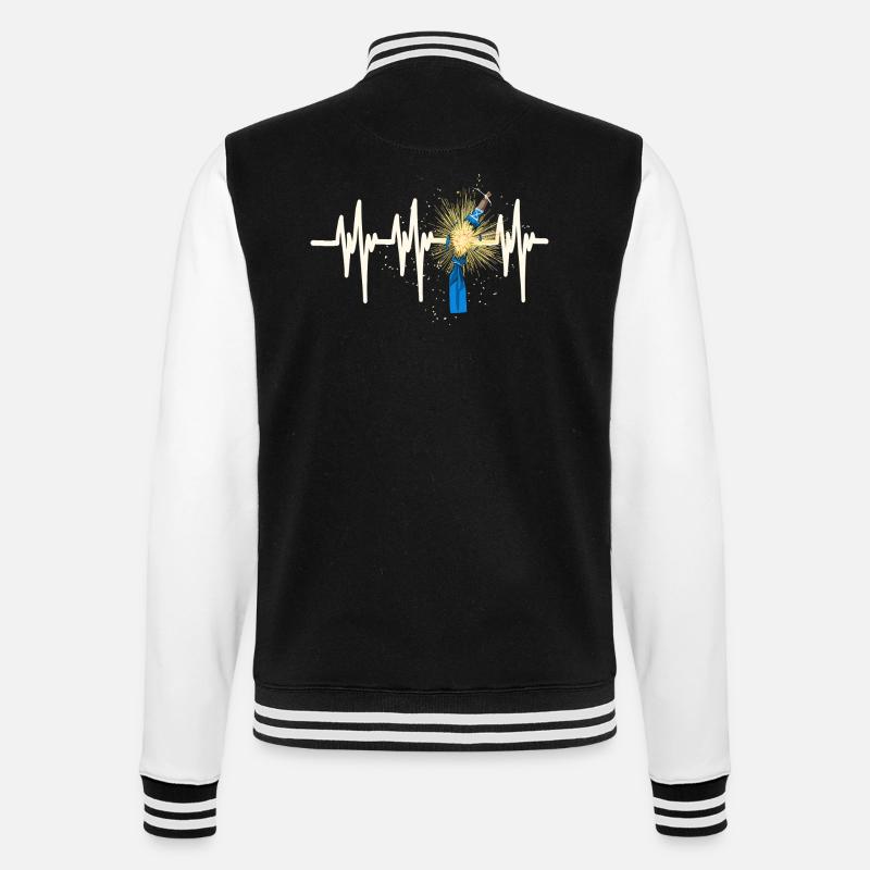 Fallas de Valencia Heartbeat - College Sweat Jacket - black/white