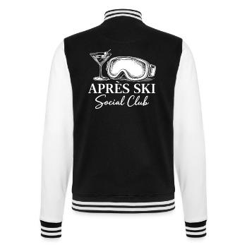 Après Ski Club Ski Goggles Cocktail - College Sweat Jacket - black/white - Back - Marisol (170cm)