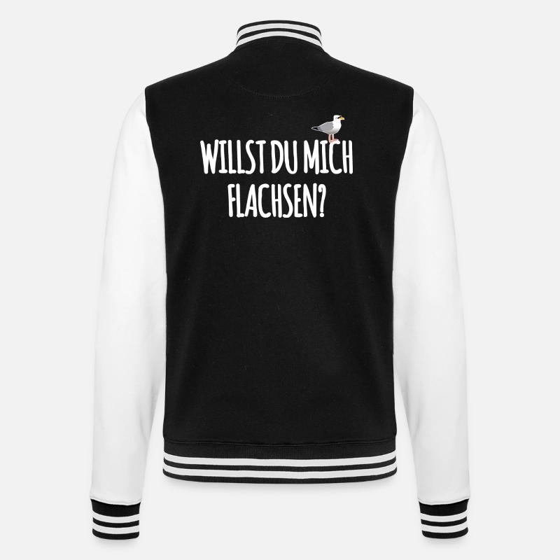 Hamburger Spruch - College-Sweatjacke - Schwarz/Weiß