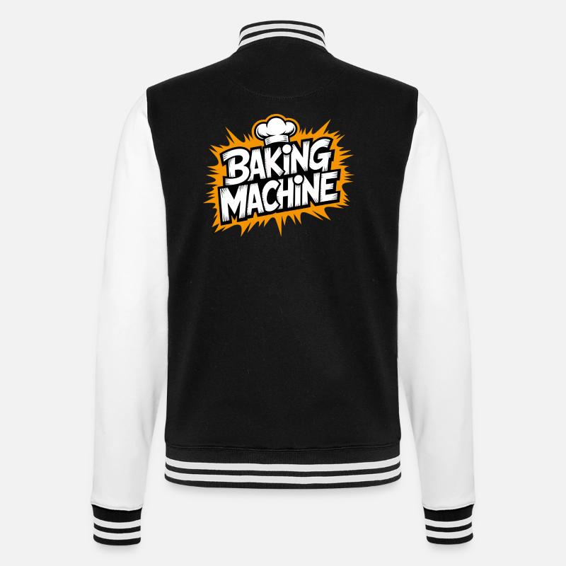Baking Machine Fun - College Sweat Jacket - black/white