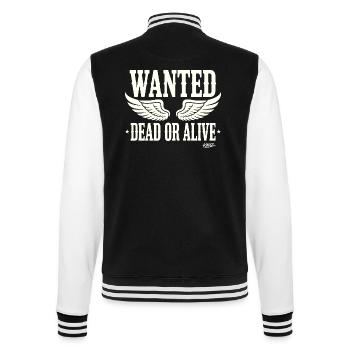 Wanted Dead or Alive mit Flügeln - College-Sweatjacke - Schwarz/Weiß - Hinten - Marisol (170cm)