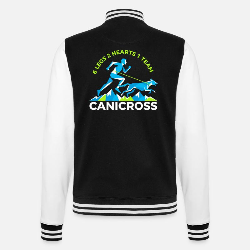 Équipe Canicross 6 jambes - Veste Teddy - noir/blanc