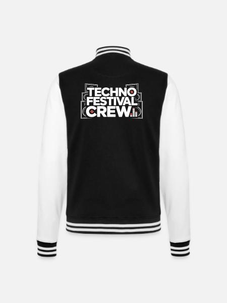 Techno Festival Crew – Techo Party Outfit - College Sweat Jacket - black/white