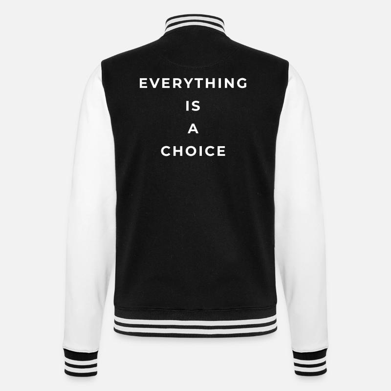 Everything is a choice - Veste Teddy - noir/blanc