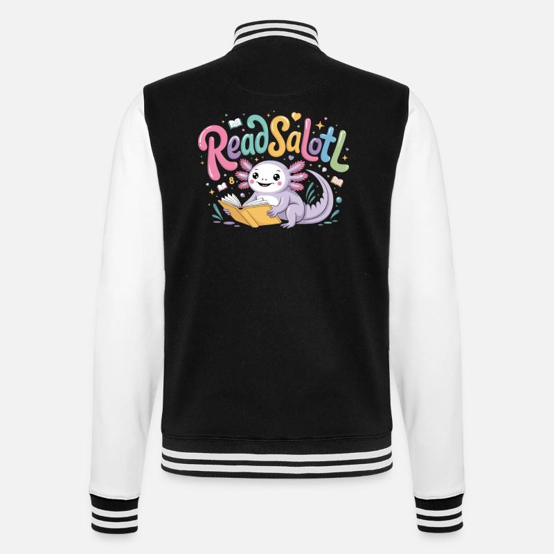 Axolotl Reader T-Shirt ReadSalotl Book - Veste Teddy - noir/blanc
