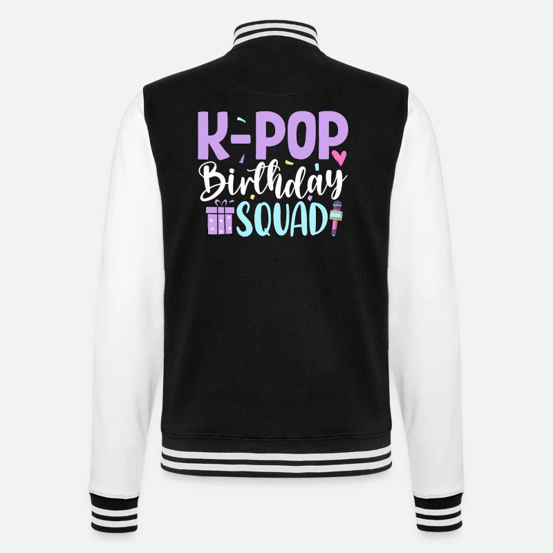 Équipe d’anniversaire K Pop - Veste Teddy - noir/blanc