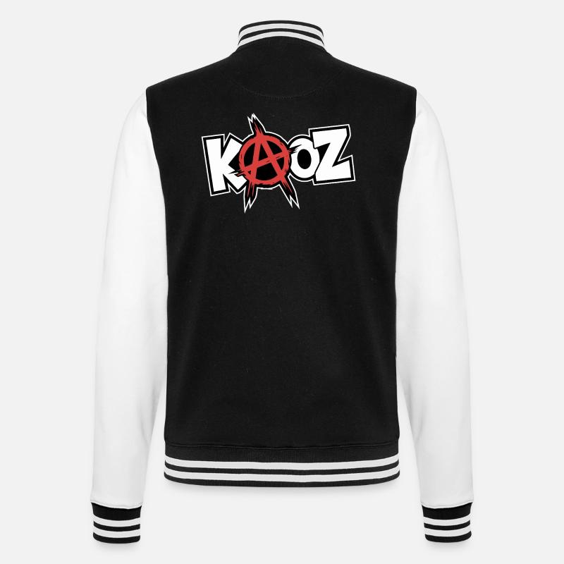 Kool KAOZ Anarchy Graffiti - Veste Teddy - noir/blanc