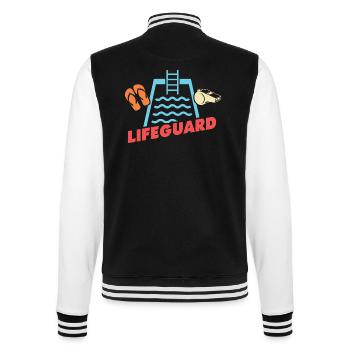 Lifeguards Love Lifeguard Swimmers - College Sweat Jacket - black/white - Back - Marisol (170cm)