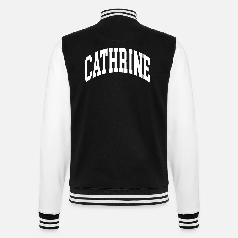Cathrine - College-Sweatjacke - Schwarz/Weiß