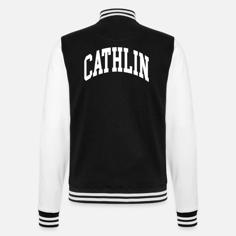 Cathlin - College-Sweatjacke - Schwarz/Weiß