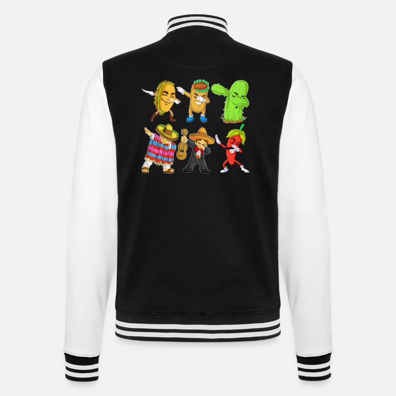 Cinco de Mayo Dab Shirt - College Sweat Jacket - black/white