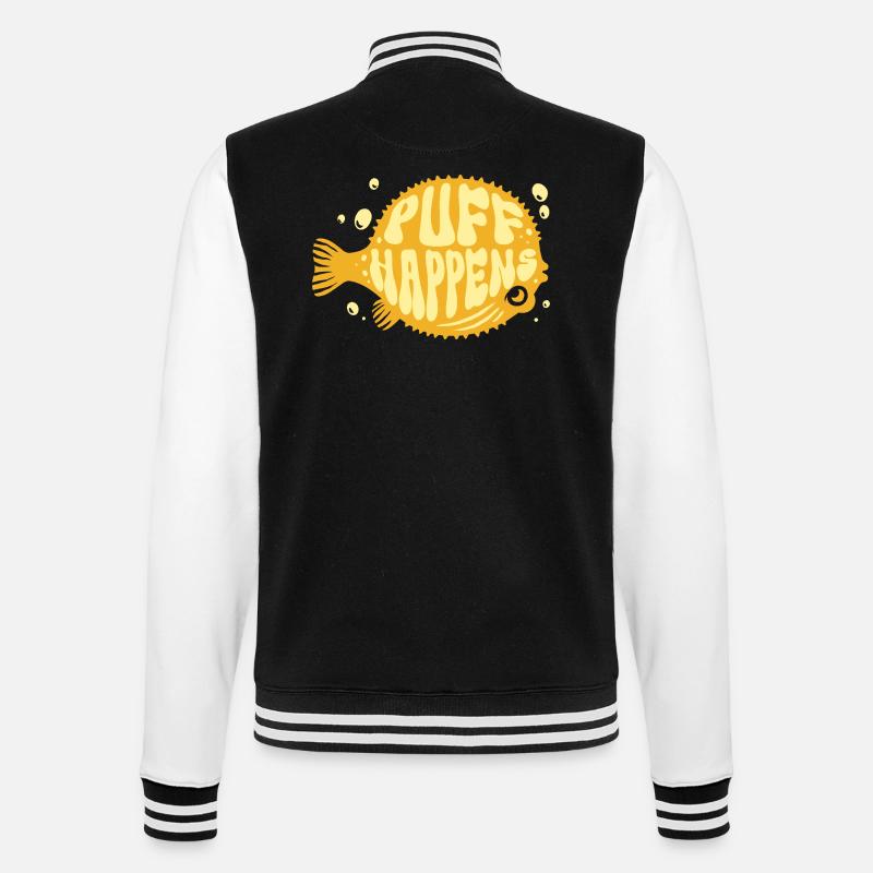 Le Poisson-Globe Suff Arrive - Veste Teddy - noir/blanc