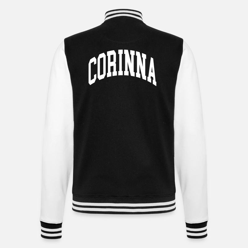 Corinna - College-Sweatjacke - Schwarz/Weiß