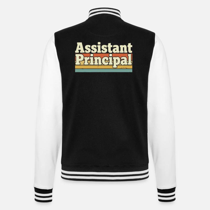 Vice-recteur Retro - Veste Teddy - noir/blanc