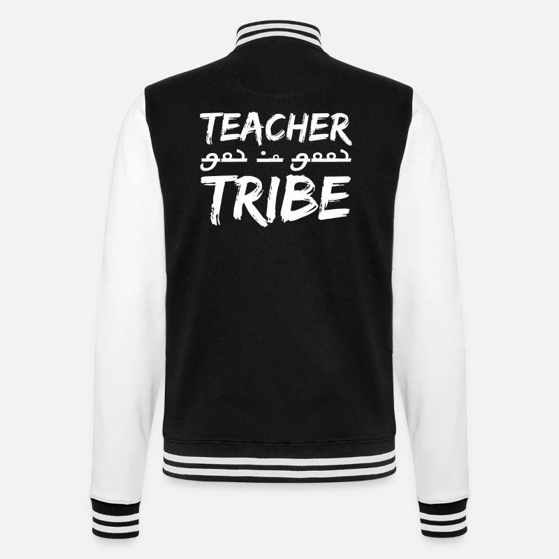 teacher tribe - College-Sweatjacke - Schwarz/Weiß