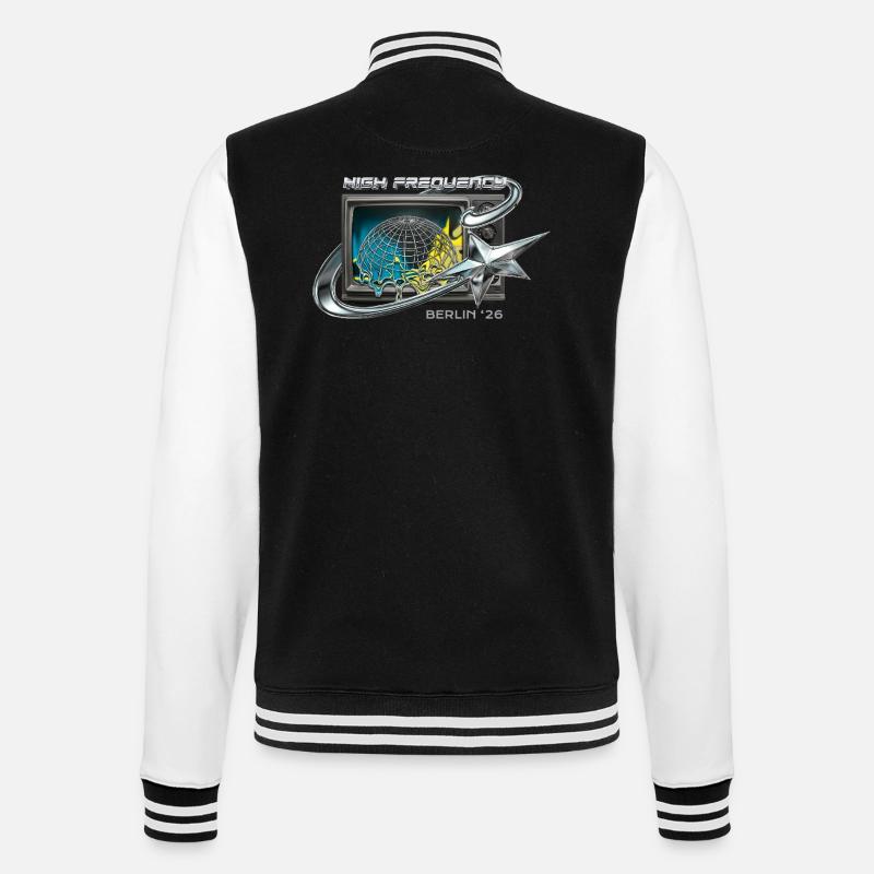 High Frequency Berlin 26 Retro Tech - College-Sweatjacke - Schwarz/Weiß