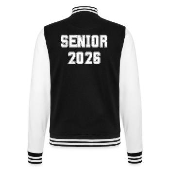 Don de la classe senior 2026 de la classe blanche varsity - Veste Teddy - noir/blanc - Dos - Marisol (170cm)