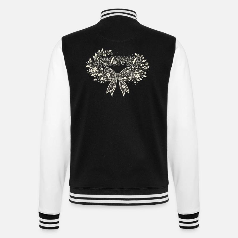 Mama-Geschenk: Retro-Mama-Visualisierung - College-Sweatjacke - Schwarz/Weiß