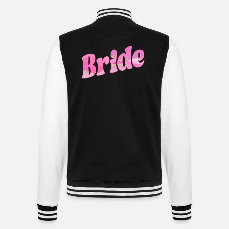 Bride Wedding - College Sweat Jacket - black/white