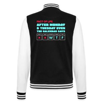 Le calendrier dit WTF - Veste Teddy - noir/blanc - Dos - Marisol (170cm)
