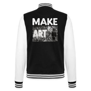 Make Art - College-Sweatjacke - Schwarz/Weiß - Hinten - Marisol (170cm)